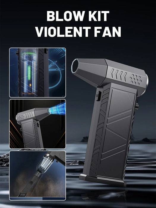300000RPM Turbo Jet Blower Vacuum X9 High Speed Air Blower Wireless Compressed Air Duster Portable Turbo Fan Jet Dust Blowing