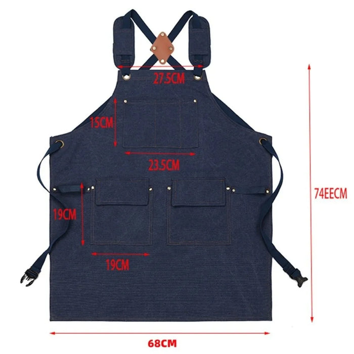 Thickened Canvas Tool Bag Wear Resistant Waterproof Apron for Kitchen Home Gardening Electrician Storage Bag Waist Apron