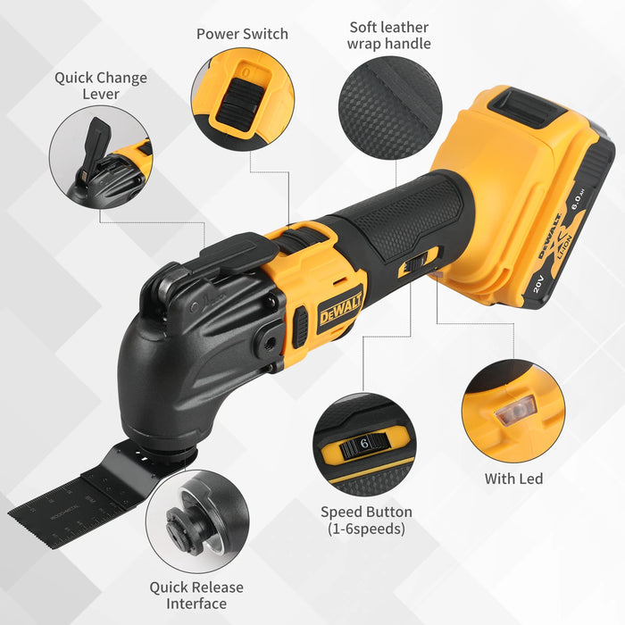 New Quick release Brushless Oscillating tool Multi functional tool Renovator Electric trimmer  for Dewalt 20V Battery