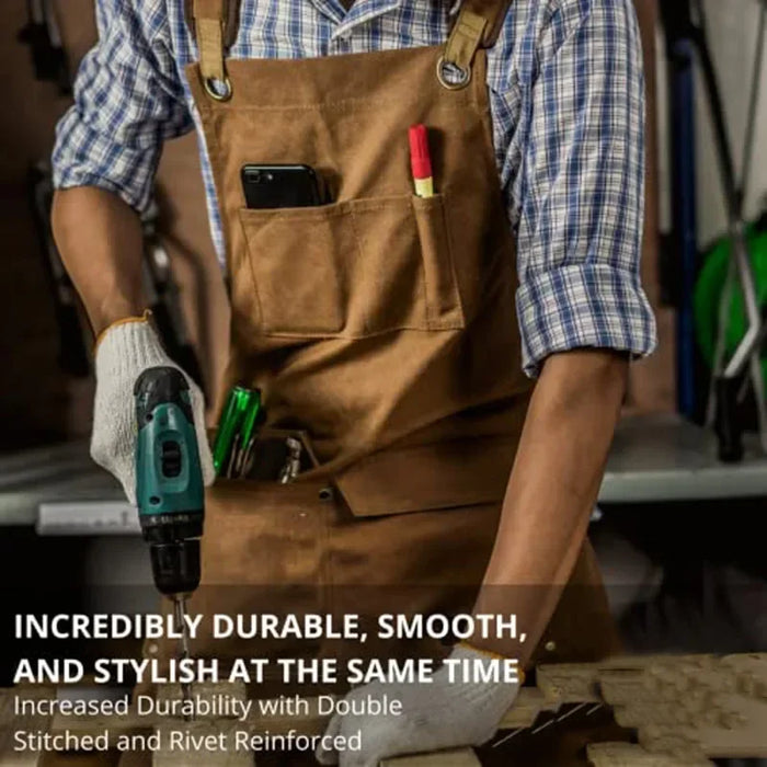 Thickened Canvas Tool Bag Wear Resistant Waterproof Apron for Kitchen Home Gardening Electrician Storage Bag Waist Apron