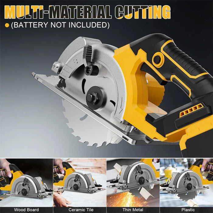 5 Inch Brushless Electric Circular Saw Lithium Battery Powered Handheld Miter Saw Power Tools For Dewalt 20V Battery Pin