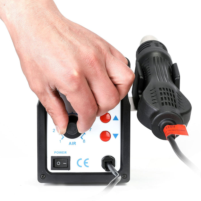    how-to-use-858D-Rework-Station-110V-SMD-Soldering-Hot-Air-Heat-Gun-Set