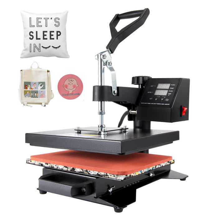 600W Heat Press Machine with LED and 360° Rotation