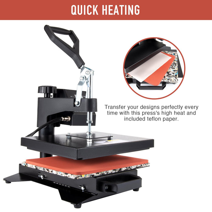 600W Heat Press Machine with LED and 360° Rotation