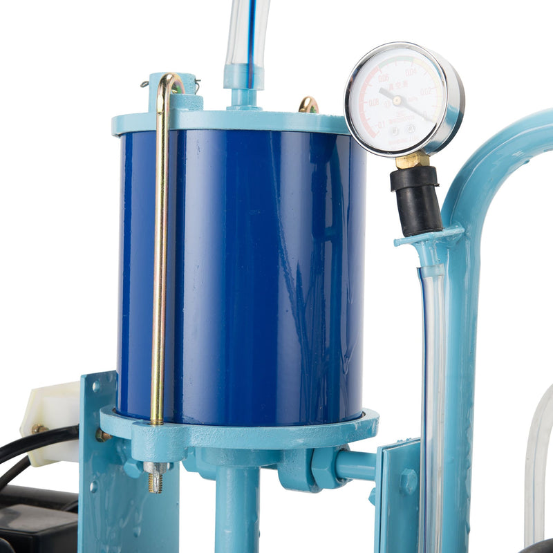 Electric Milking Machine Stainless Steel Milker Machine for Cows and Goats w/ 25L Milking Bucket & Milking 10-12 Cows per Hour