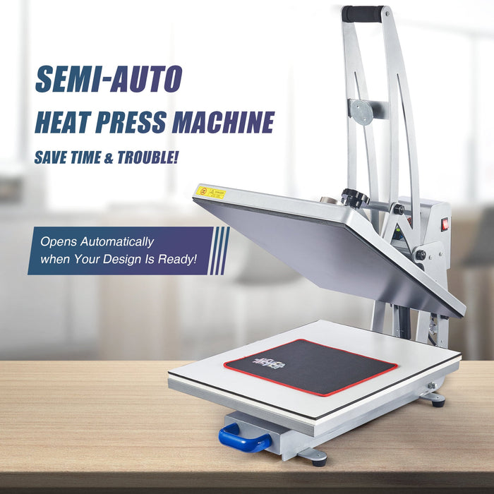  16x20 Inch Heat Press Machine, Manual Shaking Head T-Shirt Heat  Press Transfer Machine with Adjustable Pressure, Temperature and Time for  Home, Craft Store, Print Store, Photo Studio