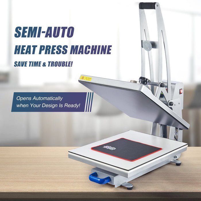 Heat Press Machine 16x20 Auto Open Clamshell T Shirt Press for Clothes Bags More