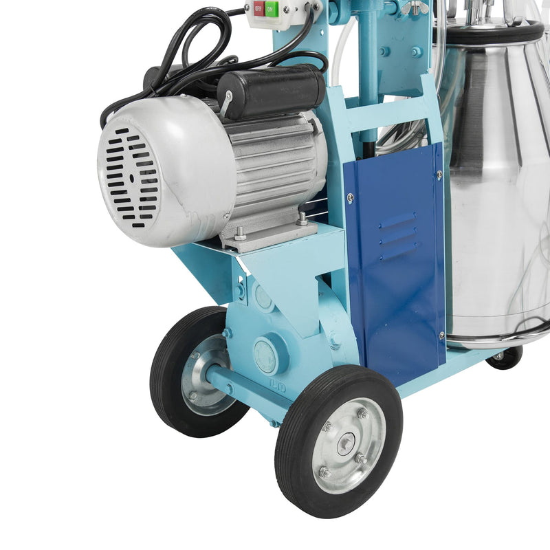 Electric Milking Machine Stainless Steel Milker Machine for Cows and Goats w/ 25L Milking Bucket & Milking 10-12 Cows per Hour