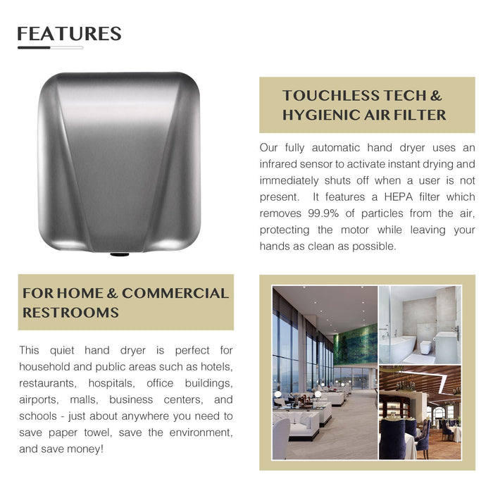commercial hand dryer bathroom accessory