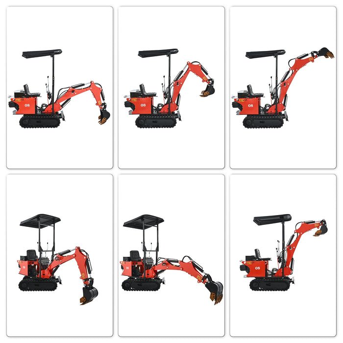 Compact Battery-Powered Mini Excavator: Perfect for Construction, Trenching, Cleaning, Drilling