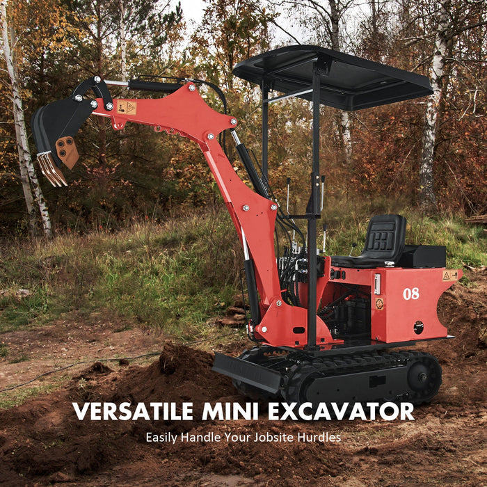 Compact Battery-Powered Mini Excavator: Perfect for Construction, Trenching, Cleaning, Drilling