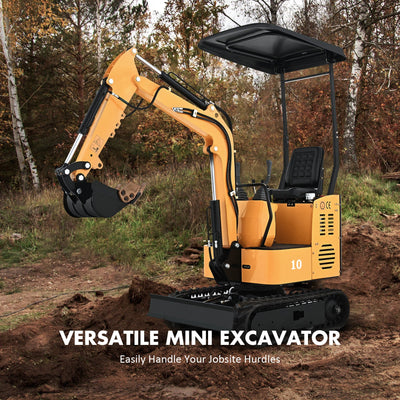 Battery-Powered Mini Excavator: Farm Ops, Trenching, Cleaning, Drilling-12.5HP,1 Ton