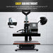 Heat Press Machine 5-in-1, 12 inch x 10 inch 900W, LED, 360° Rotation