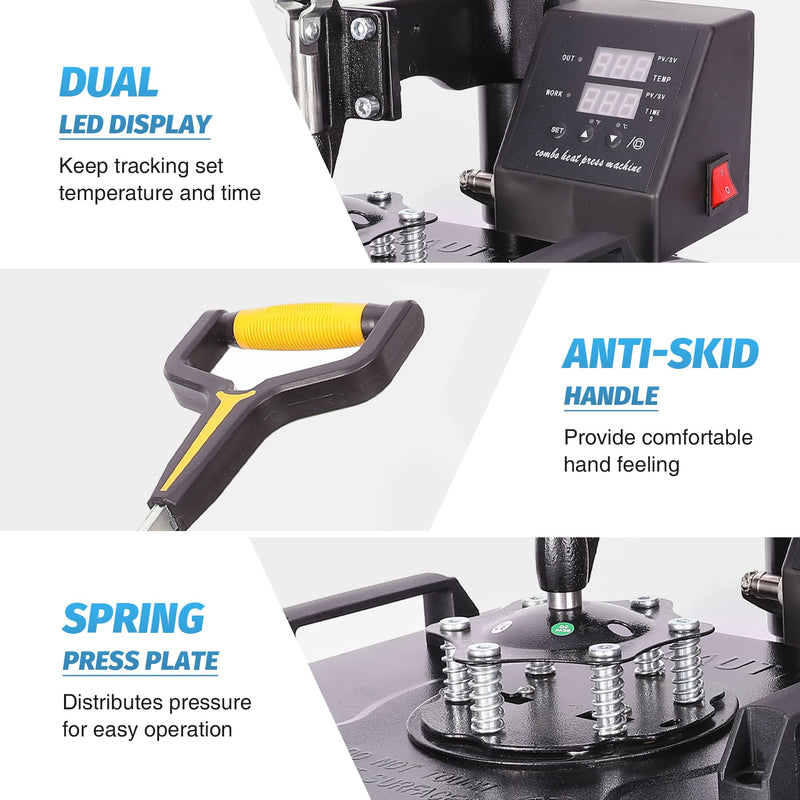 heat press machine w dual led display