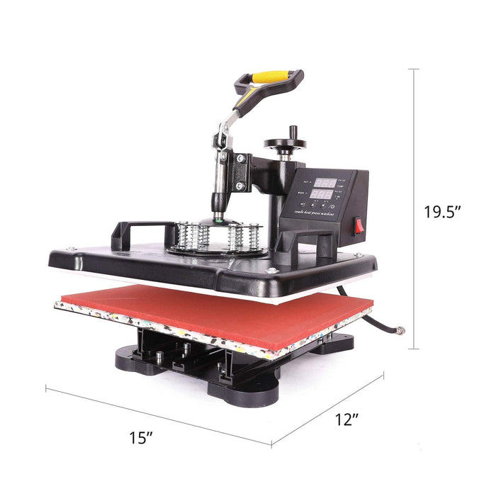 Heat Press Machine -12''x15'' 900W, LED, 360° Rotation