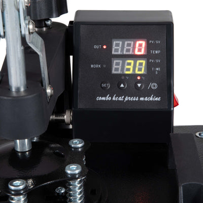 Heat Press Machine - 5-in-1, 12''x15'' 1250W, LED, 360° Rotation