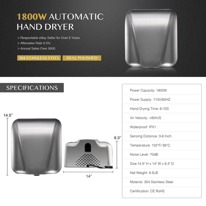 electric efficient hand dryers