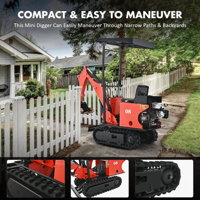 Compact Battery-Powered Mini Excavator: Perfect for Construction, Trenching, Cleaning, Drilling