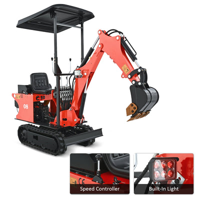 Compact Battery-Powered Mini Excavator: Perfect for Construction, Trenching, Cleaning, Drilling