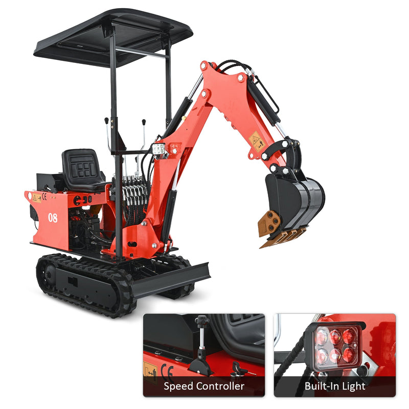 Compact Battery-Powered Mini Excavator: Perfect for Construction, Trenching, Cleaning, Drilling