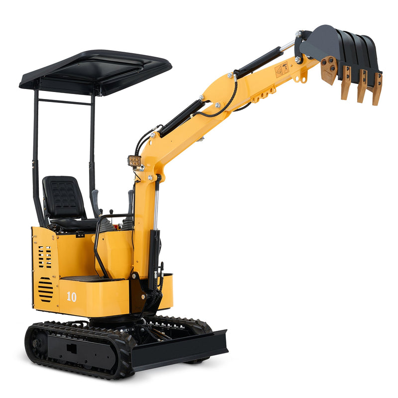 Battery-Powered Mini Excavator: Farm Ops, Trenching, Cleaning, Drilling-12.5HP,1 Ton